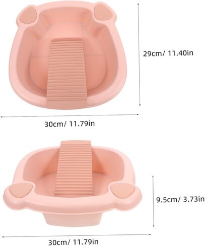 Washboard, Multifunctional Laundry Tub Washboard Pink Cleaner Soaking Foot Basin Washing in Saudi Arabia