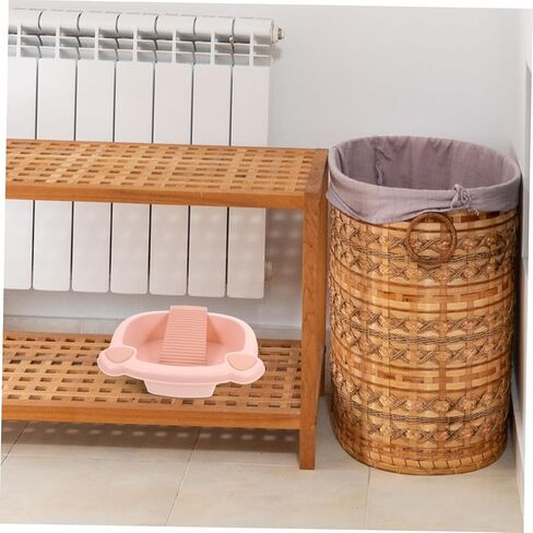 Washboard, Multifunctional Laundry Tub Washboard Pink Cleaner Soaking Foot Basin Washing in Saudi Arabia
