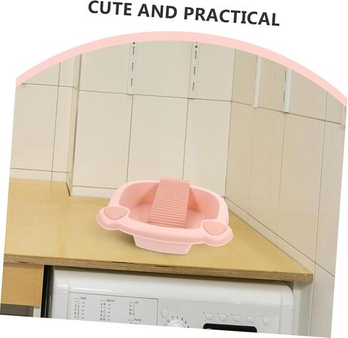 Washboard, Multifunctional Laundry Tub Washboard Pink Cleaner Soaking Foot Basin Washing in Saudi Arabia