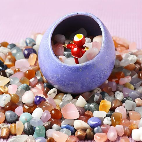 رقائق كريستال مصقولة مختلطة 200 قطعة - 0.3 بوصة رقائق حجرية مسحوقة وأحجار زجاجية بحرية شفاء كريستال الريكي لصنع ديكور المنزل in Kuwait