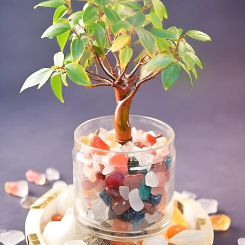 رقائق كريستال مصقولة مختلطة 200 قطعة - 0.3 بوصة رقائق حجرية مسحوقة وأحجار زجاجية بحرية شفاء كريستال الريكي لصنع ديكور المنزل in Kuwait