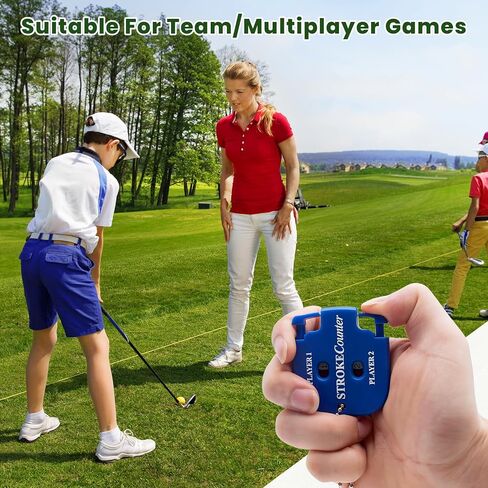 4 Pcs Golf Stroke Counters, Portable Golf Score Counter, 2-Player Score Counter for Golf Training, Tournaments & Games, Dial Resetting, Key Chain in Saudi Arabia