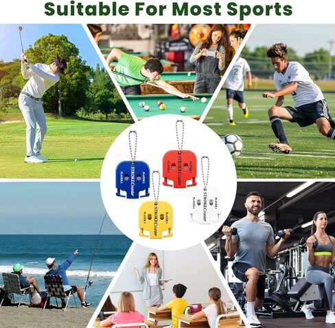 4 Pcs Golf Stroke Counters, Portable Golf Score Counter, 2-Player Score Counter for Golf Training, Tournaments & Games, Dial Resetting, Key Chain in Saudi Arabia