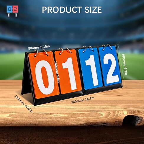 لوحة نتائج قابلة للطي لسطح المكتب مكونة من 4 أرقام مع صافرتين ممتازتين وواقيات للفم - مثالية لكرة السلة والتنس وكرة الريشة والتسجيل في الرياضات المتعددة in Kuwait