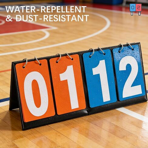 لوحة نتائج قابلة للطي لسطح المكتب مكونة من 4 أرقام مع صافرتين ممتازتين وواقيات للفم - مثالية لكرة السلة والتنس وكرة الريشة والتسجيل في الرياضات المتعددة in Kuwait