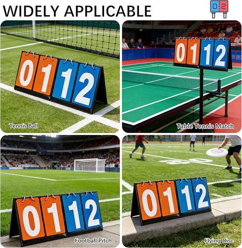 لوحة نتائج قابلة للطي لسطح المكتب مكونة من 4 أرقام مع صافرتين ممتازتين وواقيات للفم - مثالية لكرة السلة والتنس وكرة الريشة والتسجيل في الرياضات المتعددة in Kuwait