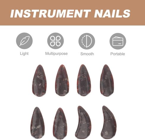 Generic Professional Guzheng Nails Horn Finger Protectors for Guzheng Beginners Guqin Instrument (Black) in Kuwait