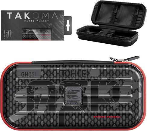 Target Darts Nathan Aspinall Ghost Series Takoma Wallet, Regular – Darts Case, Black/White Storage Cases, “The Asp" Zipper Dart Holder, Professional Accessories – Holds 3 Fully Assembled Darts in Saudi Arabia