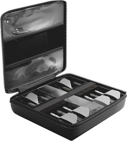 Casemaster Ventura Pro Darts Case, Holds 12 Steel Tip or Soft Tip Darts Fully Assembled, Hard Shell Dart Case with 2 Storage Tubes, Dart Storage Accessories in Kuwait