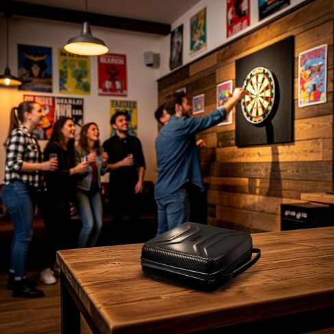 Casemaster Ventura Pro Darts Case, Holds 12 Steel Tip or Soft Tip Darts Fully Assembled, Hard Shell Dart Case with 2 Storage Tubes, Dart Storage Accessories in Kuwait