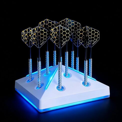 Dart Holder Stand 12 Darts Display, Tabletop Dart Station with Light, 7 RGB Colors & Breathing Mode for Steel & Soft Tip Darts Display and Storage in Kuwait