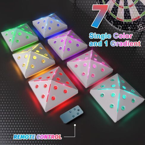 Dart Holder Stand 12 Darts Display, Tabletop Dart Station with Light, 7 RGB Colors & Breathing Mode for Steel & Soft Tip Darts Display and Storage in Kuwait