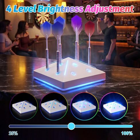Dart Holder Stand 12 Darts Display, Tabletop Dart Station with Light, 7 RGB Colors & Breathing Mode for Steel & Soft Tip Darts Display and Storage in Kuwait