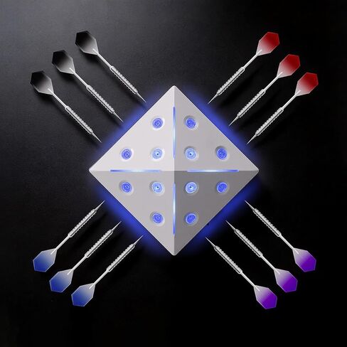 Dart Holder Stand 12 Darts Display, Tabletop Dart Station with Light, 7 RGB Colors & Breathing Mode for Steel & Soft Tip Darts Display and Storage in Kuwait