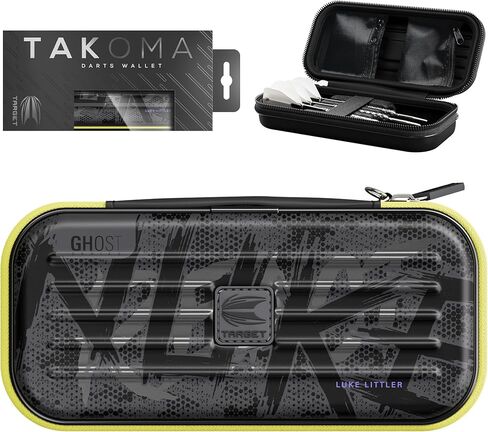 Target Darts Luke Littler Ghost Series XL Takoma Wallet, Regular – Darts Case, Black/White Storage Cases, “The Nuke" Zipper Dart Holder, Professional Accessories – Holds 6 Fully Assembled Darts in Saudi Arabia