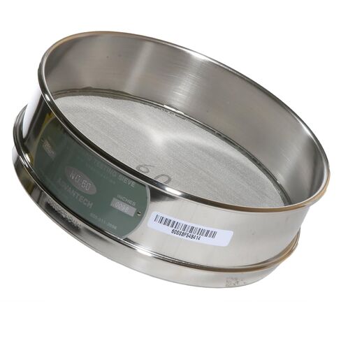 ADVANTECH - 60SS8F Advantech Stainless Steel Test Sieves, 8" Diameter, #60 Mesh, Full Height in Saudi Arabia