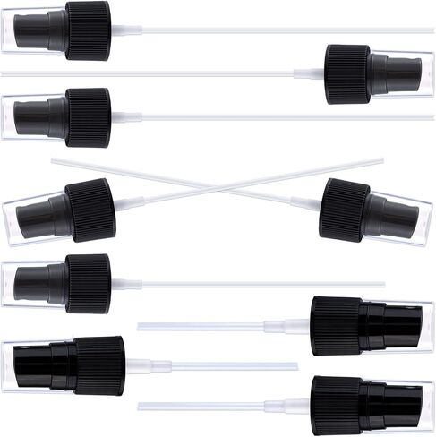9 Pcs Spray Tops for Bottles, 3 Sizes Spray Bottle Top, Spray Nozzle for Bottles, Spray Bottle Nozzle for Essential Oil, Cleaning Solutions - Black (18/410, 20/410, 24/410) in Kuwait