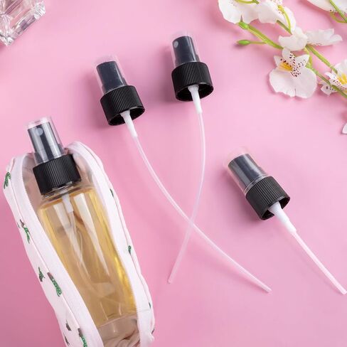 9 Pcs Spray Tops for Bottles, 3 Sizes Spray Bottle Top, Spray Nozzle for Bottles, Spray Bottle Nozzle for Essential Oil, Cleaning Solutions - Black (18/410, 20/410, 24/410) in Kuwait
