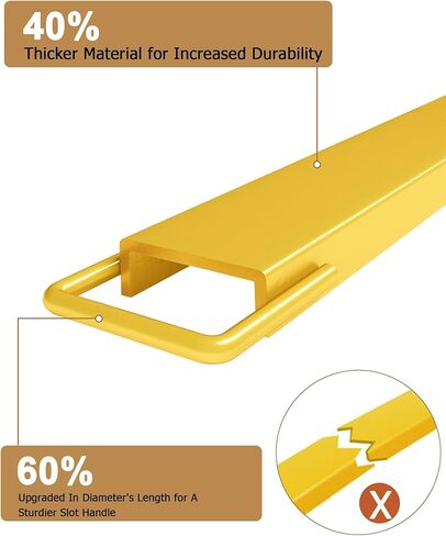 ملحقات شوكة رافعة شوكية شديدة التحمل مقاس 72 بوصة، تصميم سهل الارتداء بسعة 4600 رطل، زوج واحد من ملحقات شوكة فولاذية عريضة مقاس 5.5 بوصة لمرفاع البليت وتوجيه الانزلاق in Kuwait