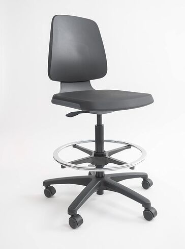 Citrus، كرسي المختبر، Cramer LLC، كرسي المهام، الارتفاع العالي، ISO، مقعد من الجلد الصناعي، غلاف من الأنثراسايت in Kuwait