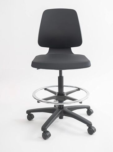 Citrus، كرسي المختبر، Cramer LLC، كرسي المهام، الارتفاع العالي، ISO، مقعد من الجلد الصناعي، غلاف من الأنثراسايت in Kuwait