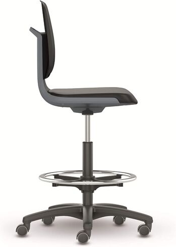 Citrus، كرسي المختبر، Cramer LLC، كرسي المهام، الارتفاع العالي، ISO، مقعد من الجلد الصناعي، غلاف من الأنثراسايت in Kuwait