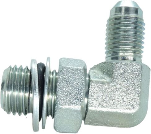 1 قطعة تركيب هيدروليكي 1/4 ذكر JIC (7/16 "-20) X M14 x 1.5 ذكر متري 90 درجة الكوع محول in Saudi Arabia