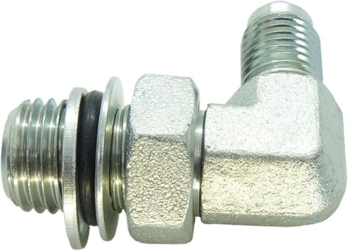 1 قطعة تركيب هيدروليكي 1/4 ذكر JIC (7/16 "-20) X M14 x 1.5 ذكر متري 90 درجة الكوع محول in Saudi Arabia