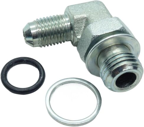 1 قطعة تركيب هيدروليكي 1/4 ذكر JIC (7/16 "-20) X M14 x 1.5 ذكر متري 90 درجة الكوع محول in Saudi Arabia