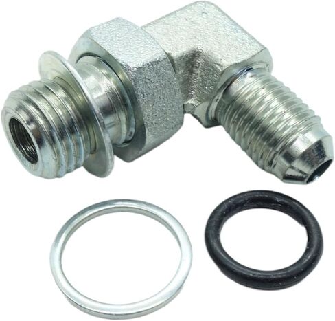 1 قطعة تركيب هيدروليكي 1/4 ذكر JIC (7/16 "-20) X M14 x 1.5 ذكر متري 90 درجة الكوع محول in Saudi Arabia