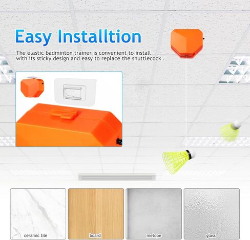 VICASKY 1Set Badminton Training Machine Automatic Rebound Trainer with Remote Control Portable Single Player Practice Aid Includes Ball for Adults in Saudi Arabia