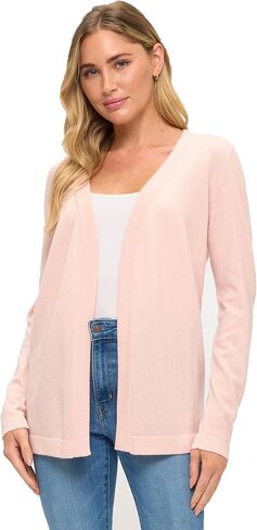 سترة مارياب النسائية 100% من الكشمير الناعم بأكمام طويلة مفتوحة من الأمام in Kuwait