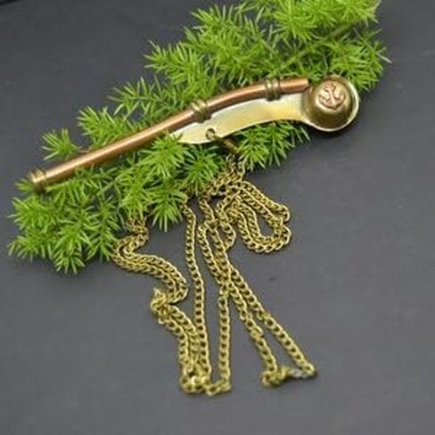 Vintage Copper & Brass Boatswain Whistle with Chain – Naval Bosun Pipe, Antique Nautical Whistle in Saudi Arabia