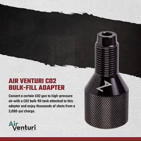 Air Venturi CO2 Bulk-Fill Adapter, CO2 Tank Adapter, BB Gun Air-Tank Adapter, Black in Kuwait