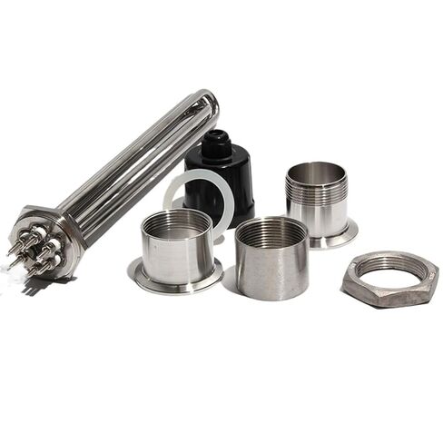 1.5" BSP Water Heater Element - 304 Stainless Steel, 3-12KW, Dual Voltage 220V/380V(Only Heater,380V-12KW 355mmL) in Saudi Arabia