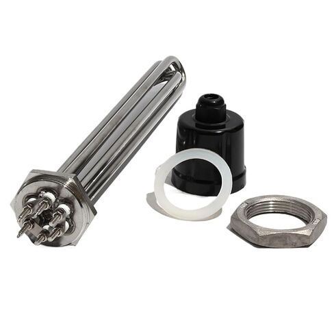 1.5" BSP Water Heater Element - 304 Stainless Steel, 3-12KW, Dual Voltage 220V/380V(Only Heater,380V-12KW 355mmL) in Kuwait