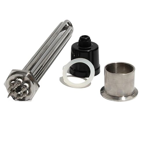 1.5" BSP Water Heater Element - 304 Stainless Steel, 3-12KW, Dual Voltage 220V/380V(Only Heater,380V-12KW 355mmL) in Saudi Arabia