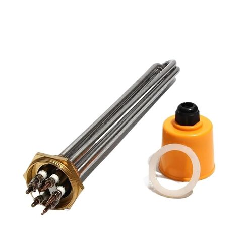 DN32 Tri-Clamp Water Heater Element - 1¼" BSP Thread, 3-12KW, 220V/380V for Solar Water Tanks(Only Heater,220V-12KW 355mmL) in Saudi Arabia