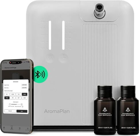 AromaPlan 5 Star Collection Cold Air Scent Diffuser, Whole House (2 Scents Included)- Waterless Smart Aroma, Scent &Time Adjust., App Control, HVAC | Home, Commercial, Hotel | Large Room, 2,000 sq.ft in Kuwait