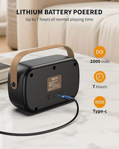 Mini Guitar Amplifier, 5Wx2 Portable Electric Guitar Amp, Rechargeable Bluetooth Speaker, Clean/Overdrive Effects, 7H Playtime, Headphone Jack, Small Practice Amp for Daily Play/Jamming in Saudi Arabia