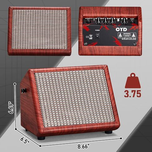 Ktaxon 20W Electric Guitar Combo Amp، استوديو وممارسة مكبر للصوت مع مكبر صوت 5 بوصات للقيثارات الكهربائية، نغمة غنية ونظيفة وإخراج سماعة الرأس للممارسة الصامتة in Saudi Arabia