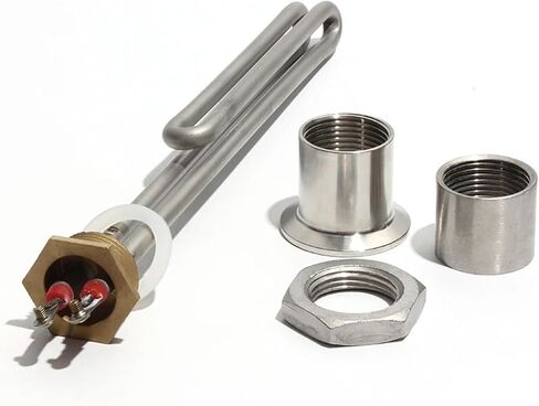 Stainless Steel Water Booster Heater 1" DN25 110V-380V 1-6KW for Efficient Water Heating(Only heater,380V-4KW 260mmL) in Kuwait