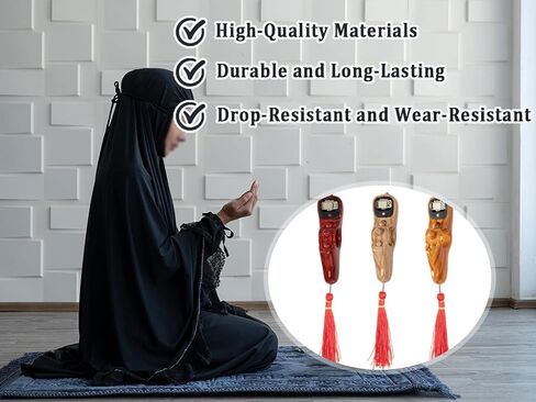 3 Pieces Portable Handheld Digital Beads Counter, Prayer Digital Finger Counters, Digital Tasbih Electronic Rosary Tally Counter, for Meditation, Relaxation, Muslim Prayer in Saudi Arabia
