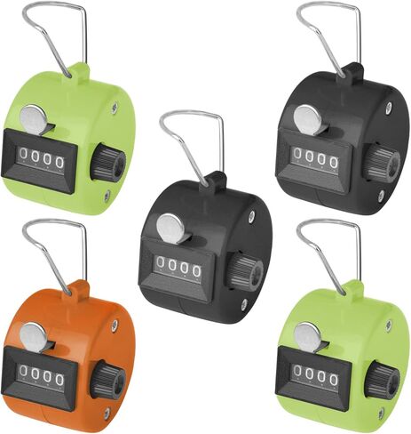 Bluecell Assorted Color Handheld Tally Counter 4 Digit Display for Lap/Sport/Coach/School/Event (Pack of 5) in Saudi Arabia