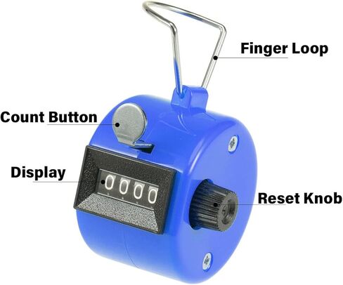 Bluecell Assorted Color Handheld Tally Counter 4 Digit Display for Lap/Sport/Coach/School/Event (Pack of 5) in Saudi Arabia