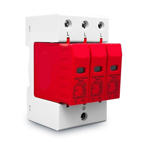 AC SPD 3P 30kA ~ 60kA B ~ 385VAC جهاز حماية من زيادة التيار الكهربائي لجهاز حماية الجهد المنخفض in Saudi Arabia