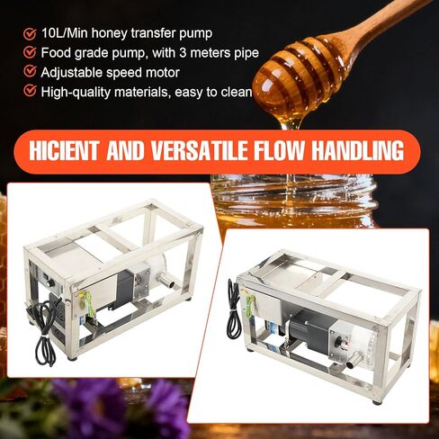 Electric Viscous Liquid Transfer Pump, Viscous Liquid Honey Pump, 10L/Min Liquid Honey Transfer Pump Paste Pump with Speed Adjustable, AC110V 90W in Kuwait