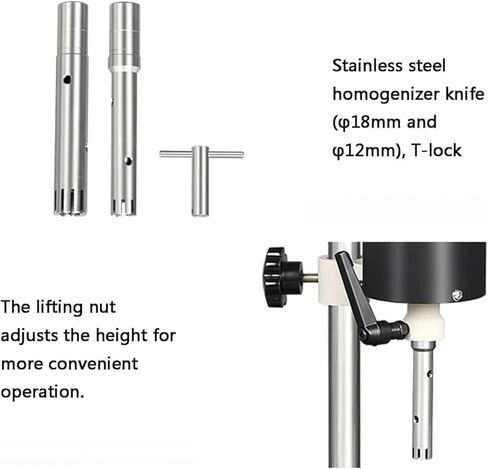 High-Speed Homogenizer 300-23000 RPM - Adjustable Laboratory Emulsifier for Emulsions, Cell Dispersion, & Efficient Mixing for Research & Industrial Applications in Kuwait