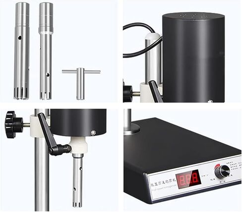 High-Speed Homogenizer 300-23000 RPM - Adjustable Laboratory Emulsifier for Emulsions, Cell Dispersion, & Efficient Mixing for Research & Industrial Applications in Kuwait