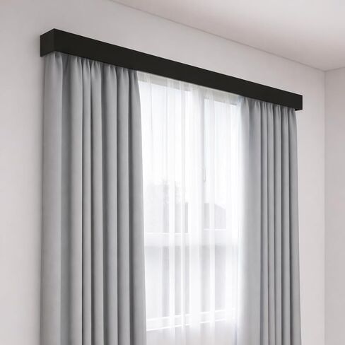 zshine Four-in-One Curtain Pelmet with Double Rails Decorative Panel and Optional Smart Light Belts Ceiling Mounting Customize Length for Living Room Bedroom Kitchen Room… in Kuwait